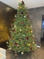 Елка с гирляндой встроенной «Eiffel» Эйфель (Литая хвоя) 180 см / 1,8 м