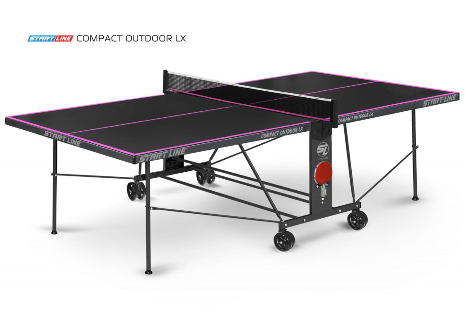 Стол теннисный Compact-2 LX Всепогодный Black фото №1