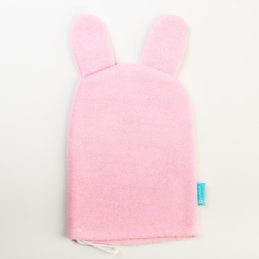 Мочалка детская для купания «Зайка», варежка, из махры 3612500