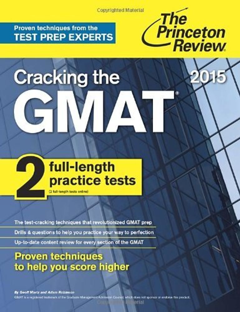 Cracking GMAT w/2 Practice Tests, 2015