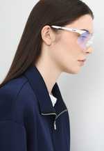 Спортивные очки 100% HYPERCRAFT LE Bastille- Pearl White Glitter - Blue Mirror Photochromic Lens