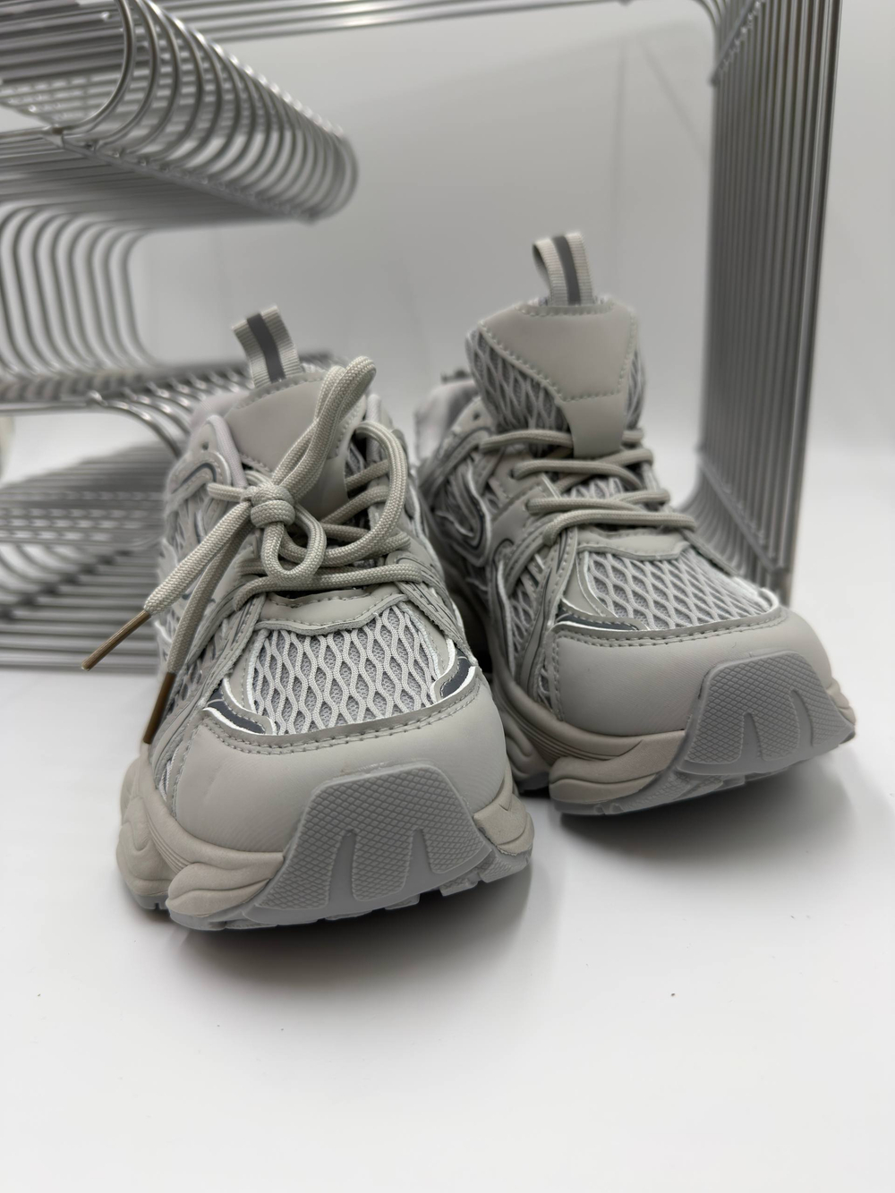 Кроссовки женские экокожа арт. 954-4 цвет "серый"