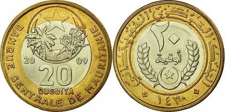 Мавритания 20 угий, 2009-2014 aUNC