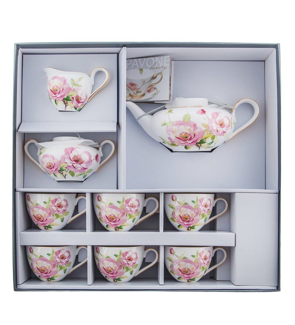 Pavone JK- 82 Чайный сервиз на 6 перс. «Пионы» (Torino Peony  )