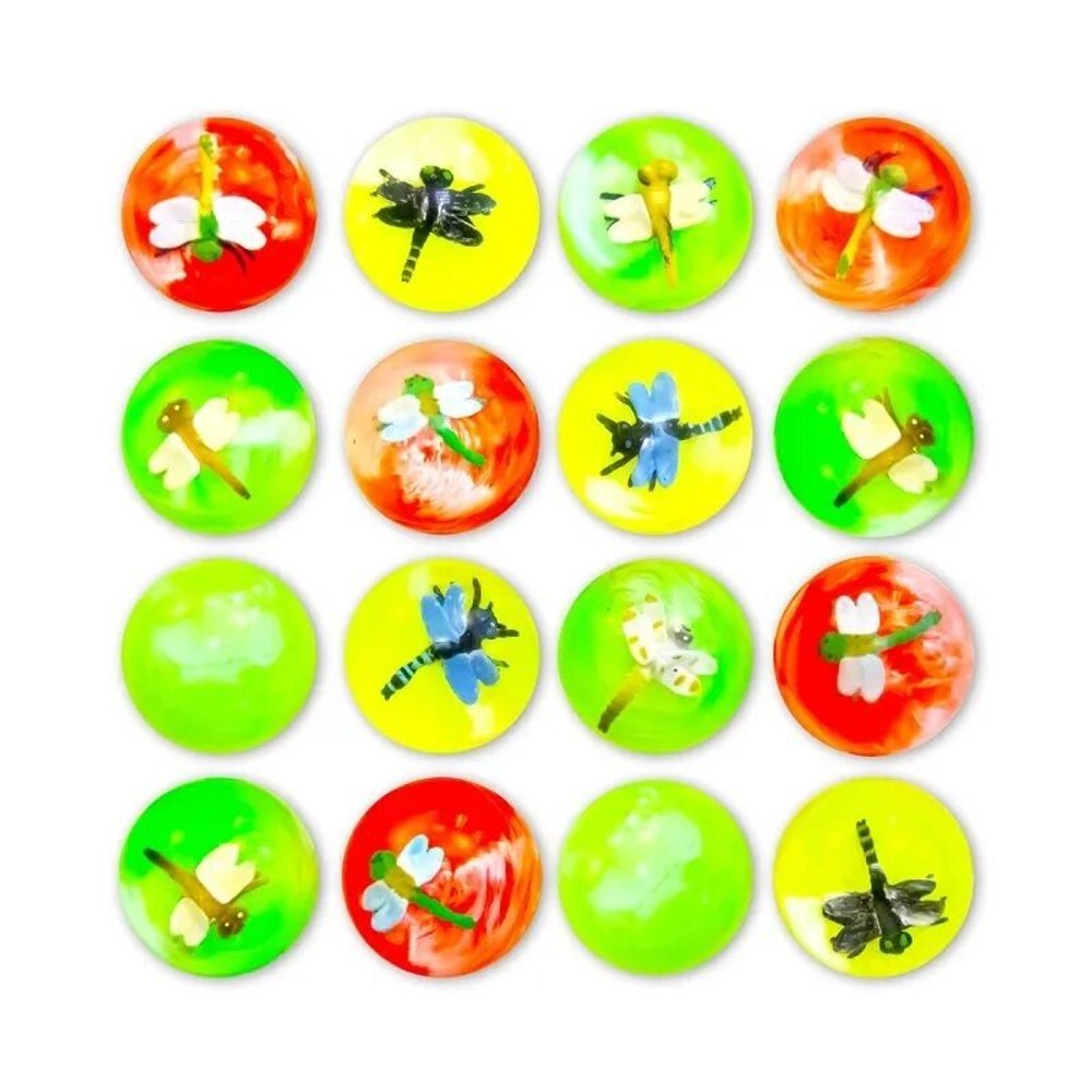 Мячи прыгуны 45 мм "Стрекозы 3D" 20 шт.