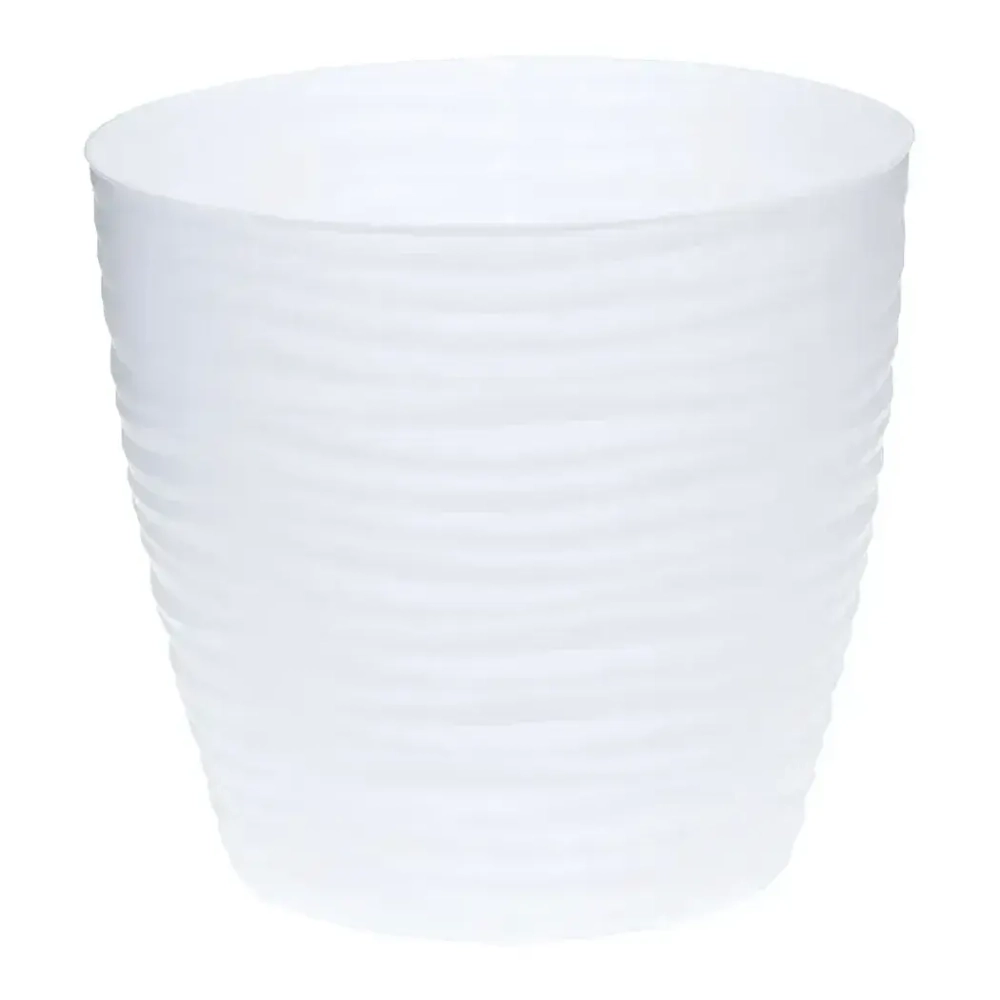 Кашпо ДЮНА D150мм 1,7л с поддоном Белый