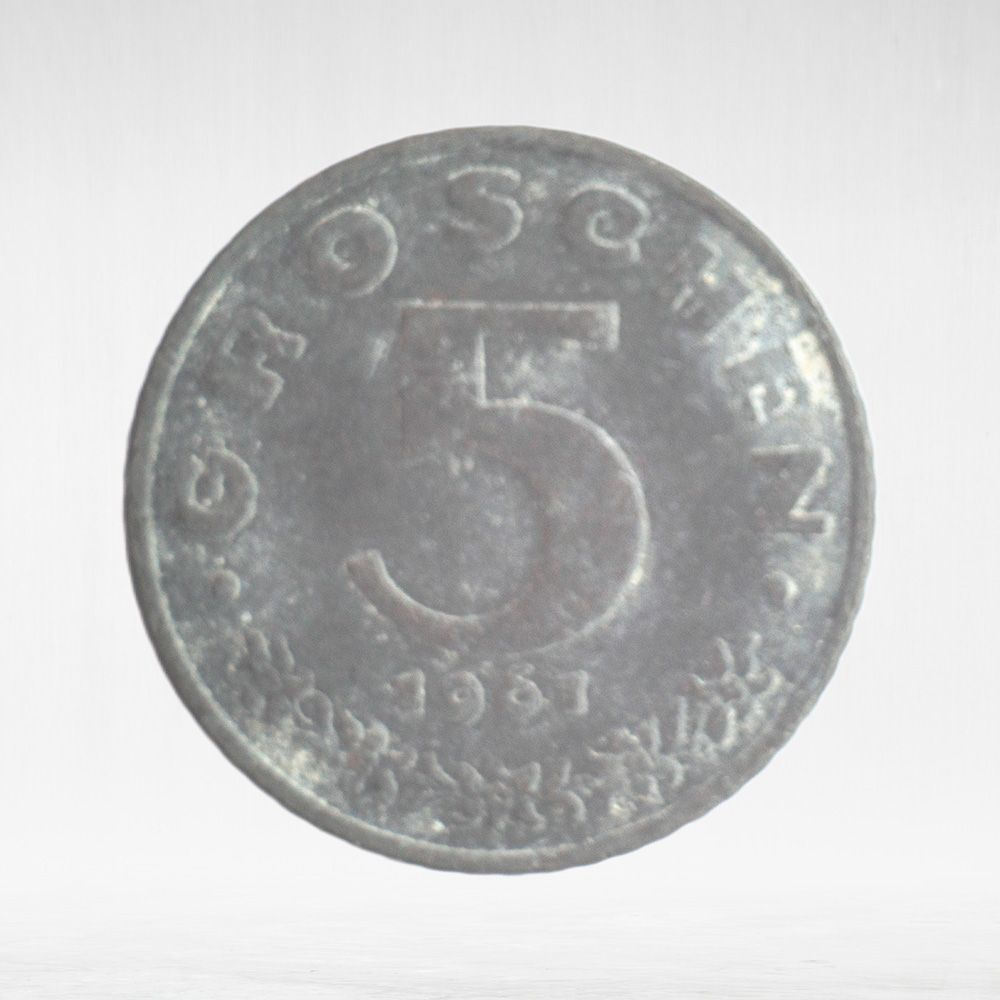 Austria, 5 Groschen, 1967, F