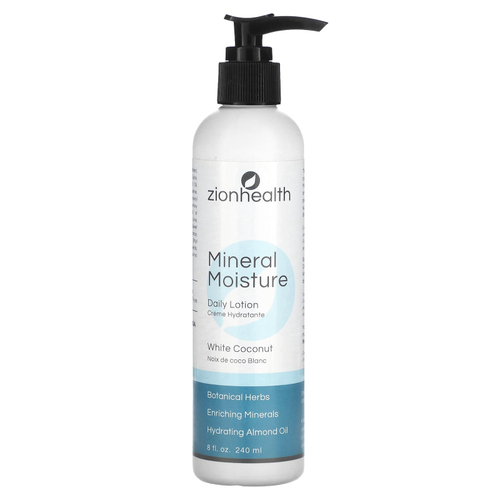 Zion Health, Mineral Moisture, ежедневный лосьон, белый кокос, 240 мл (8 жидк. унц.)