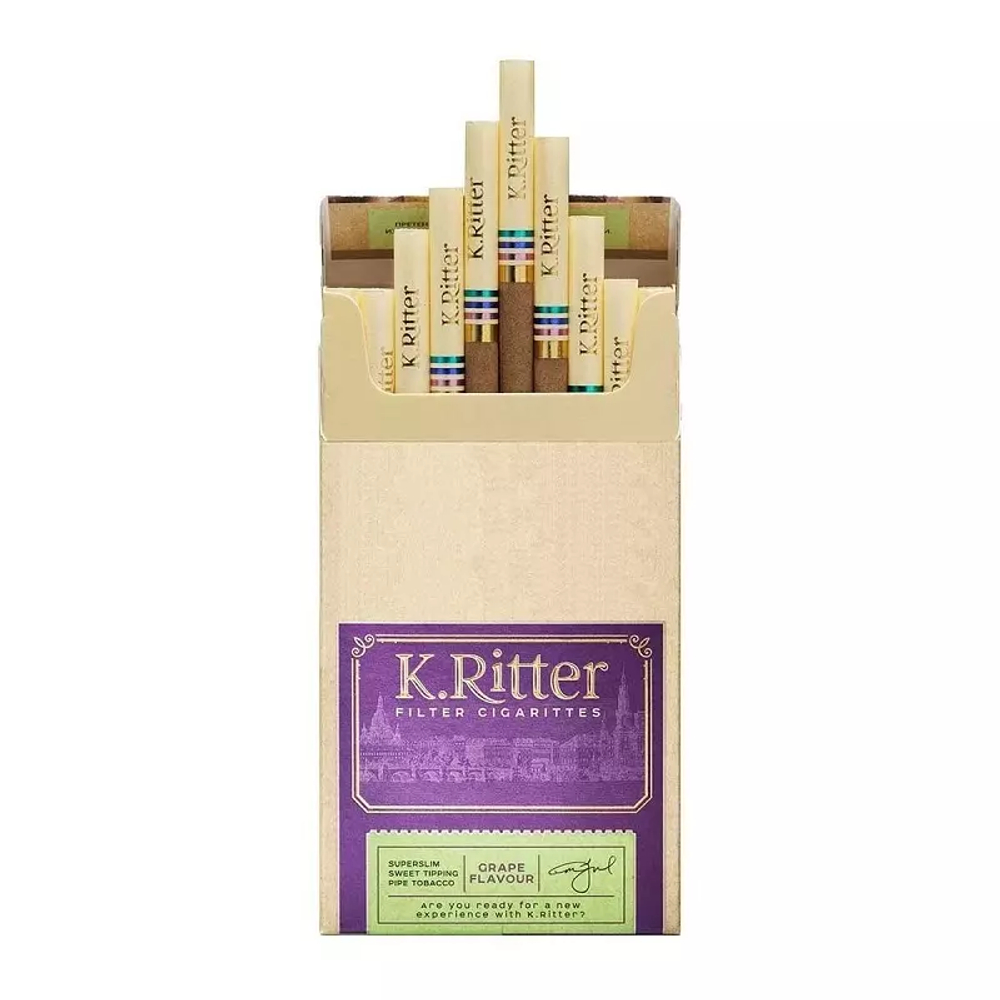 Сигариты с фильтром "K.Ritter" с ароматом СМОРОДИНА СУПЕРСЛИМ (20шт.)