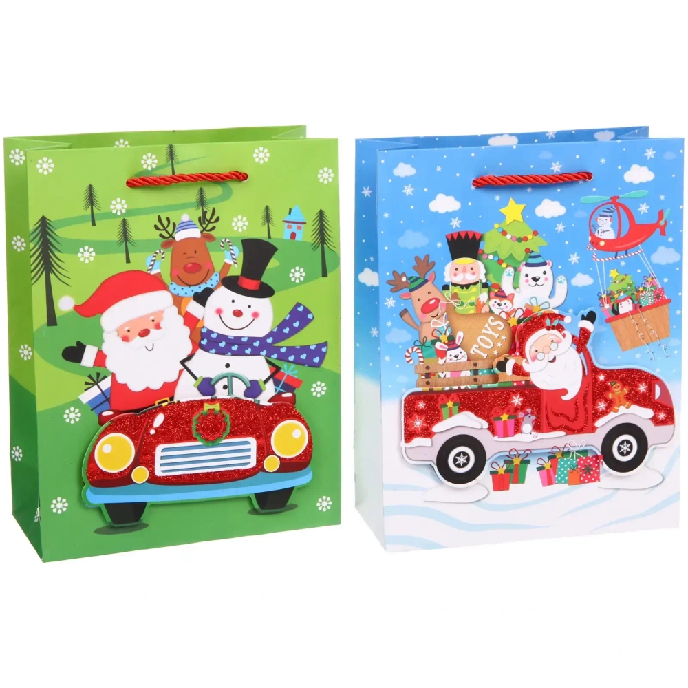 Пакет подарочный «Зимнее путешествие» 18*23*8 см, микс
