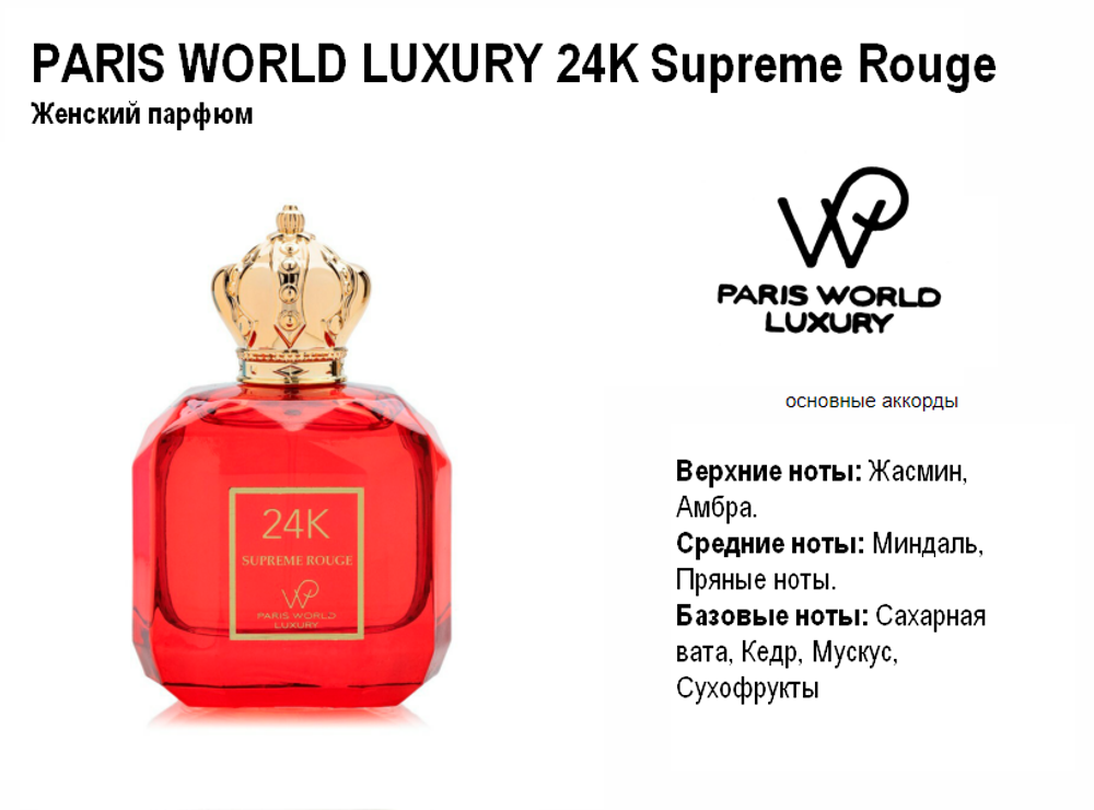PARIS WORLD LUXURY 24K Supreme Rouge