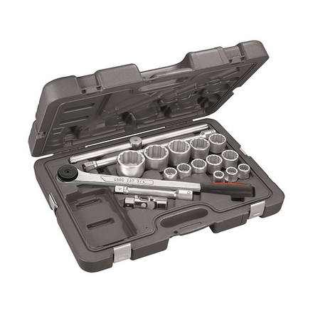 605 3/4 A набор 12-гранных головок и аксессуаров в пластиковом кейсе, USAG (Италия)