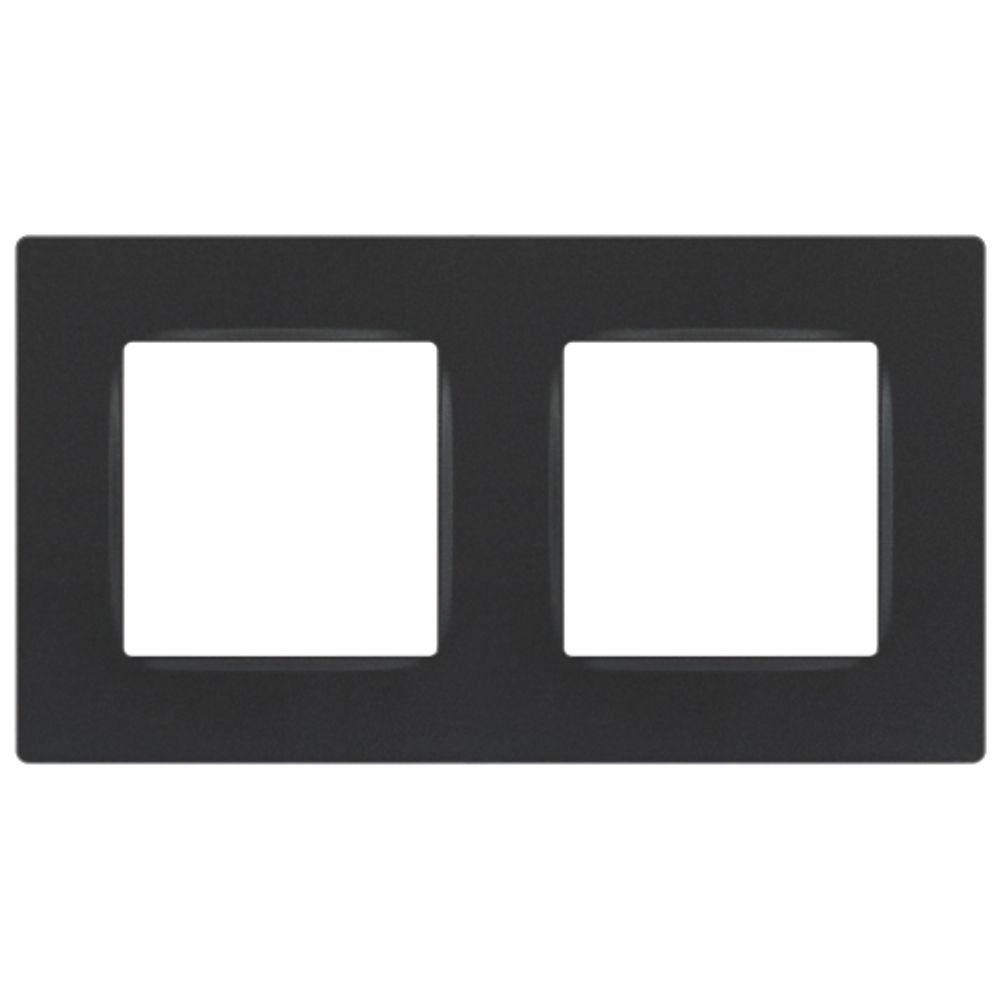 Рамка для розеток и выключателей ЭРА Серия 12 12-5202-12 на 2 поста, Классик, графит