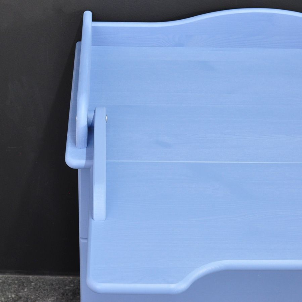 Пеленальный комод деревянный Алиса с откидным столиком, 60х44х88 см, детский комод с 4 ящиками для хранения вещей из массива сосны, синий