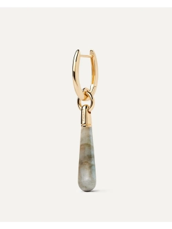 Одиночная серьга Jupiter Large Labradorite серебро 925 пробы покрытое золотом