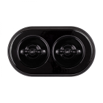 Рамка 2-х постовая, керамика, цвет черный BF2-620-03