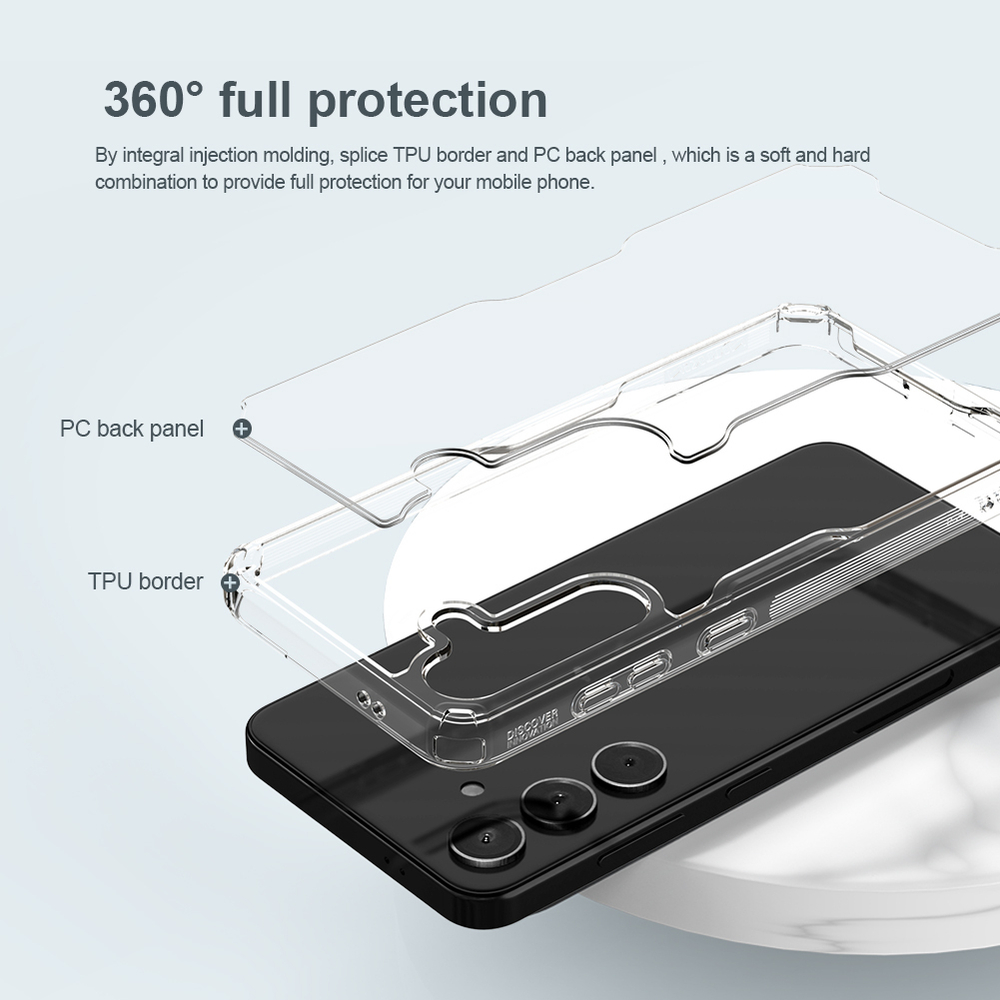 Усиленный прозрачный чехол от Nillkin для Samsung Galaxy A55, серия Nature TPU Pro Case