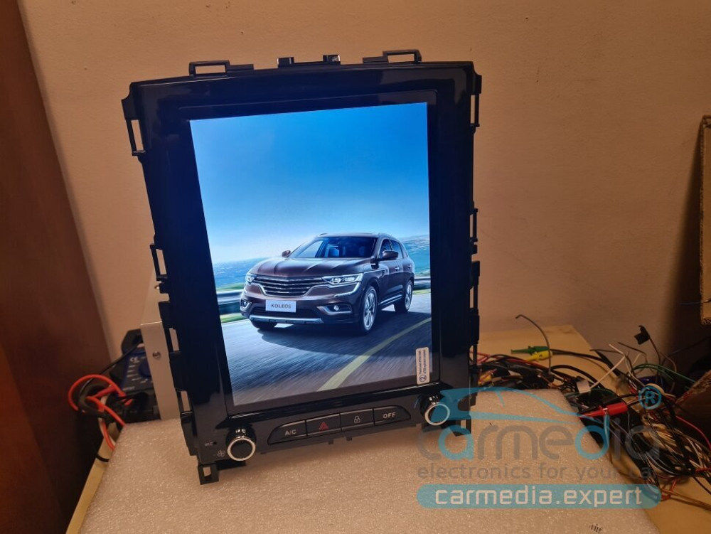 Магнитола для Renault Koleos 2 2016+ - Carmedia ZF-1057L-Q6 вертикальный монитор 10.4" в стиле "Тесла" на Android 11, Snapdragon, CarPlay, 4G SIM-слот, 8/128Гб