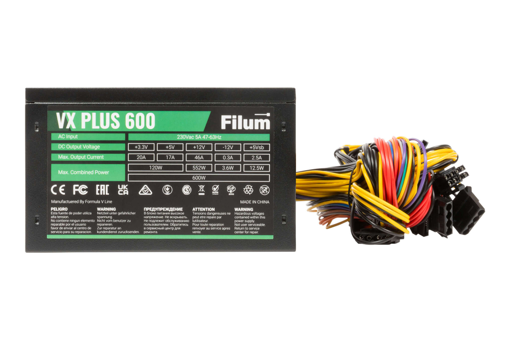 Блок питания ATX Filum VX PLUS 600