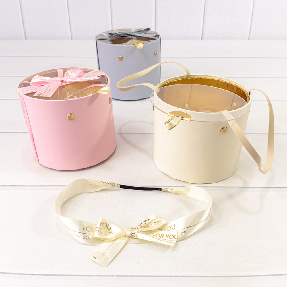 Коробка Ювелирная 13.8х11.5 см Набор 3 шт с прозрачной крышкой и ручками (Микс)