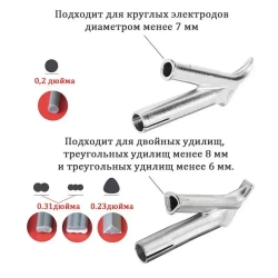 Сварочная насадка (35 /5 /5*7/8mm)на строительный фен для быстрой сварки и ремонта пластика PP ABS PE PVC PA ПВХ напольных покрытий линолеума/ Комплект 4 шт