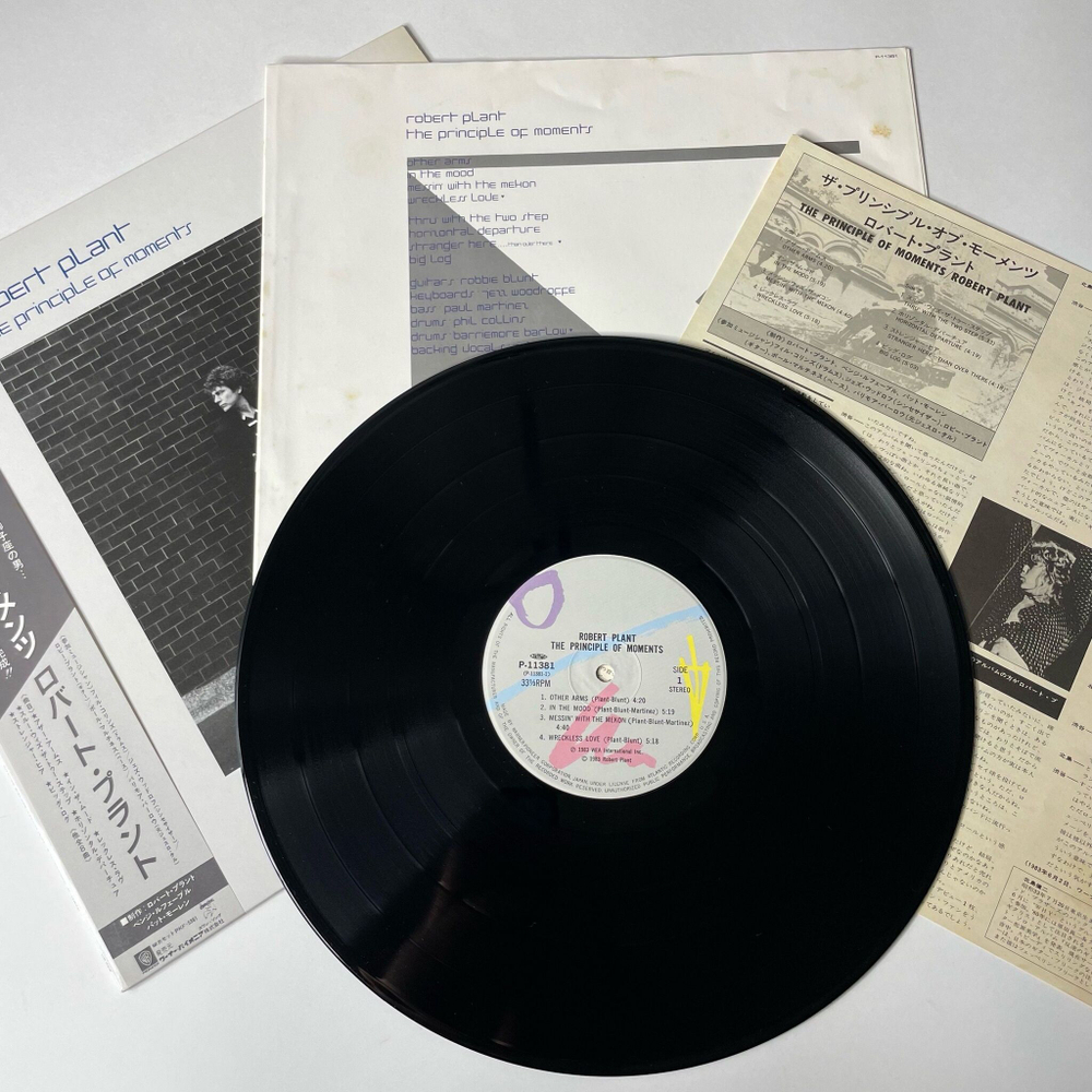 Винтажная виниловая пластинка LP Robert Plant The Principle Of Moments (Japan 1983) (Obi) Other Arms
