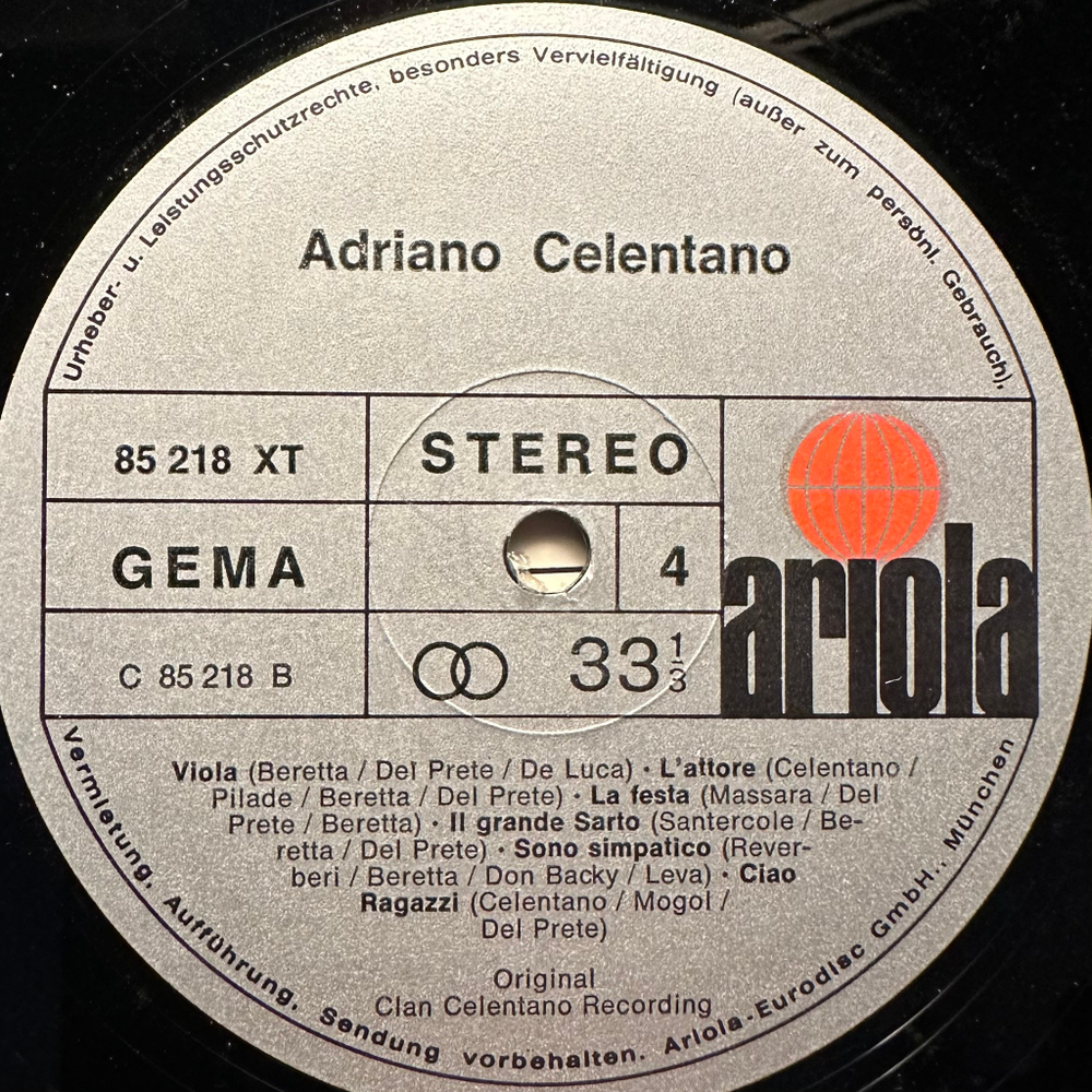 Adriano Celentano - Azzurro 2LP (Германия 1971г.)