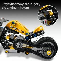 Конструктор LEGO Technic 42225 Жёлтый мотоцикл арт. 42225 151 дет — фото 15
