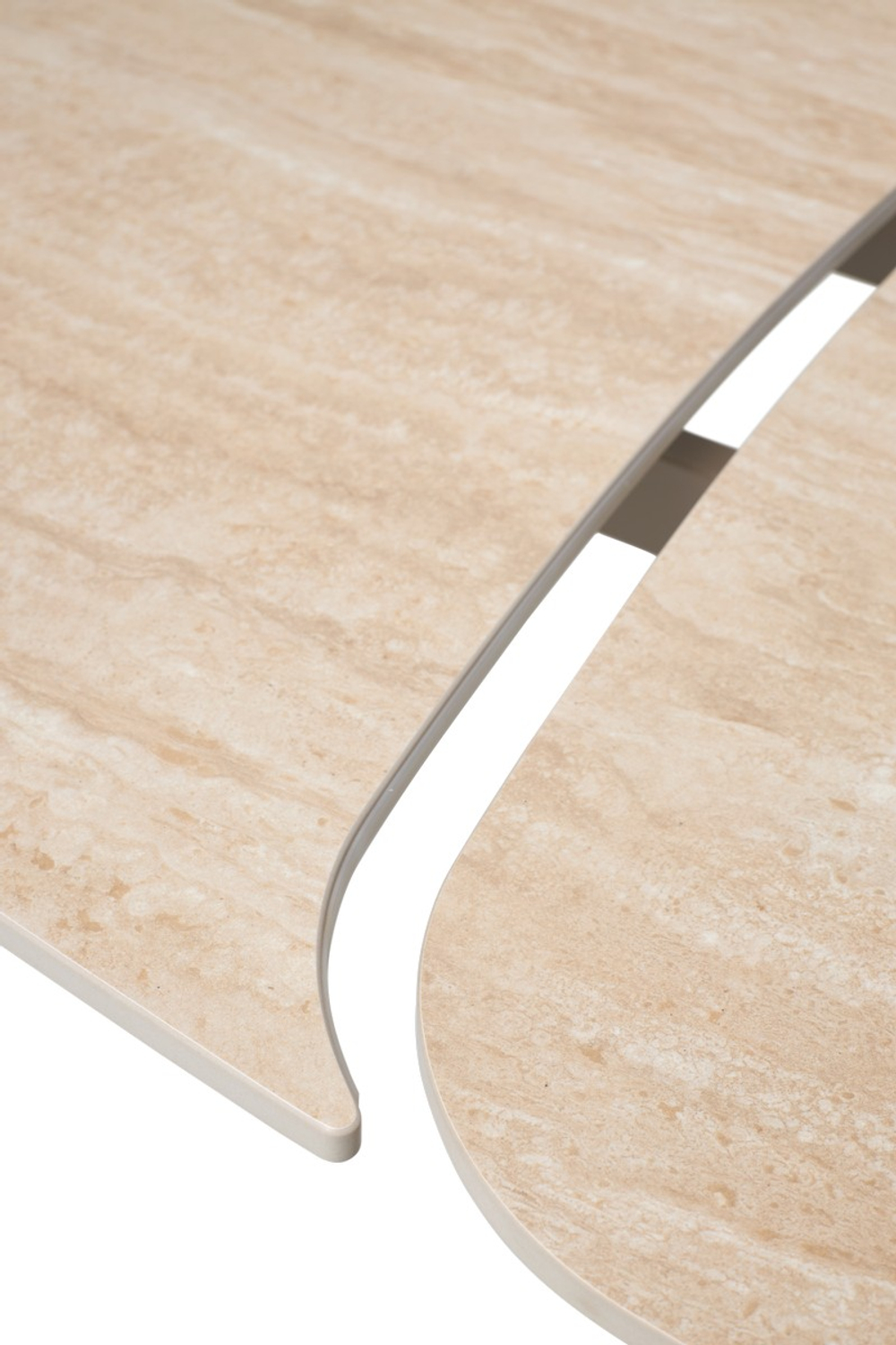 Стол М-City DISAUR Калвин (Calvin) 180 Травертин (Matte Rome Travertine Solid Ceramic), Серый Дуб