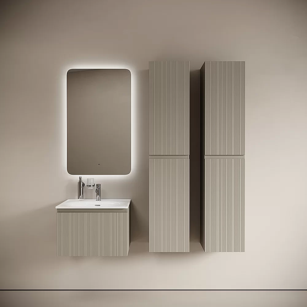 Тумба с раковиной Sancos CODE CD60GP/CN13001 60 серая платина