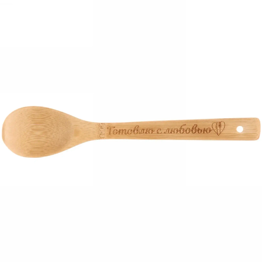 Ложка бамбуковая 30*6см «Готовлю с любовью» Селфи