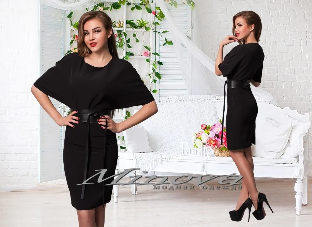 Платье 8537-черный Minova