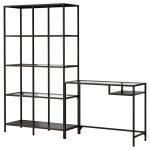 Книжный шкаф - VITTSJÖ /VITTSJO IKEA/ ВИТШЕ ИКЕА,   200х36 см, черный