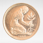 Germany, 50 Pfennigs, 1990, (Berlin Mint - "A"), VF