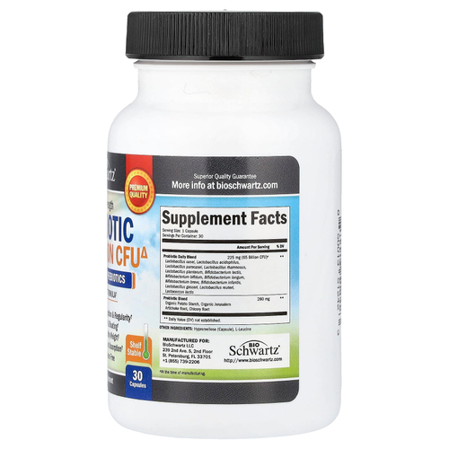 BioSchwartz, пробиотик, 30 капсул