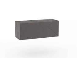 НМ 014.21-01 Шкаф навесной Summit / ясень анкор тёмный / графит софт (открывание вверх)