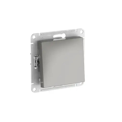 ATLASDESIGN 1-клавишный ПЕРЕКЛЮЧАТЕЛЬ, сх.6, 10АХ, мех., быстрозажим. клем., СТАЛЬ