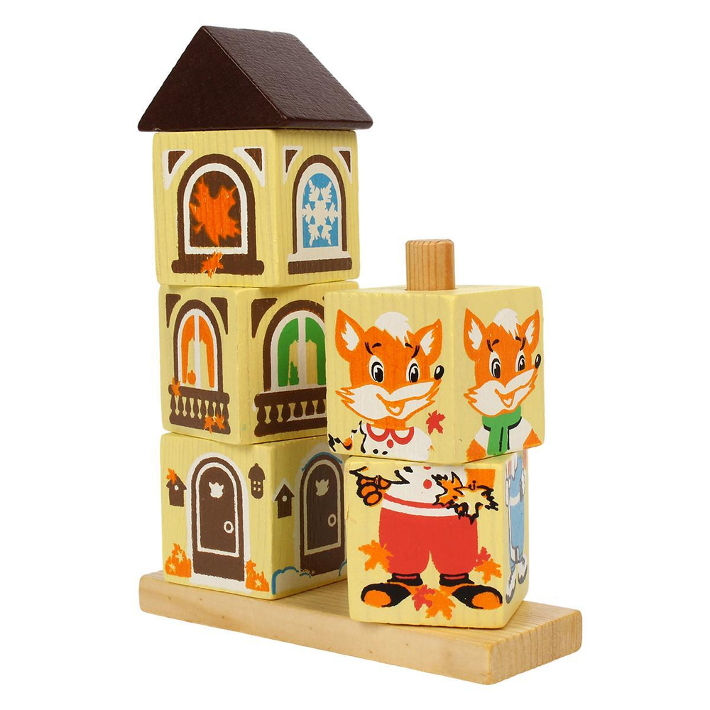 Кубики на палочке "Лисенок" 7 шт (Томик)