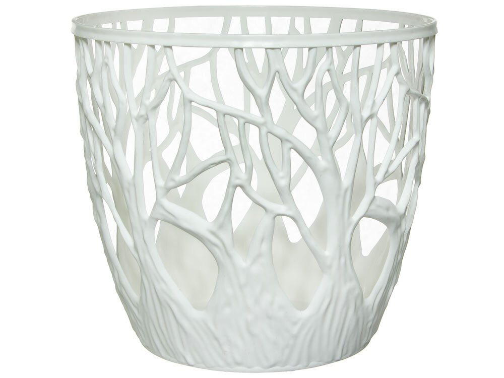 Кашпо Форест 3л, белый/чёрный