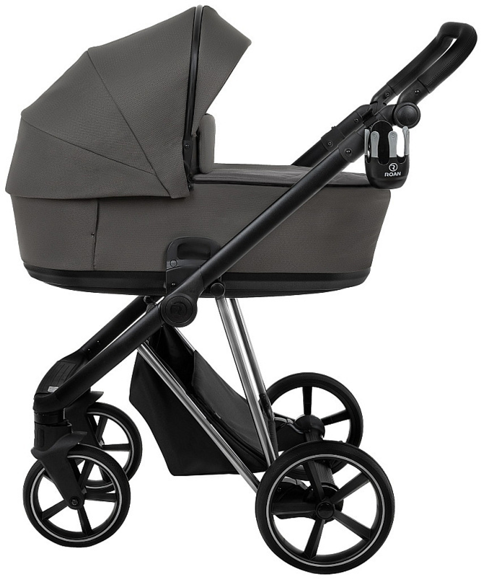 Детская коляска Roan Sol Luxury 3 в 1 с автокреслом Tutis Elo Black RSL/4051 Taupe/Nikiel