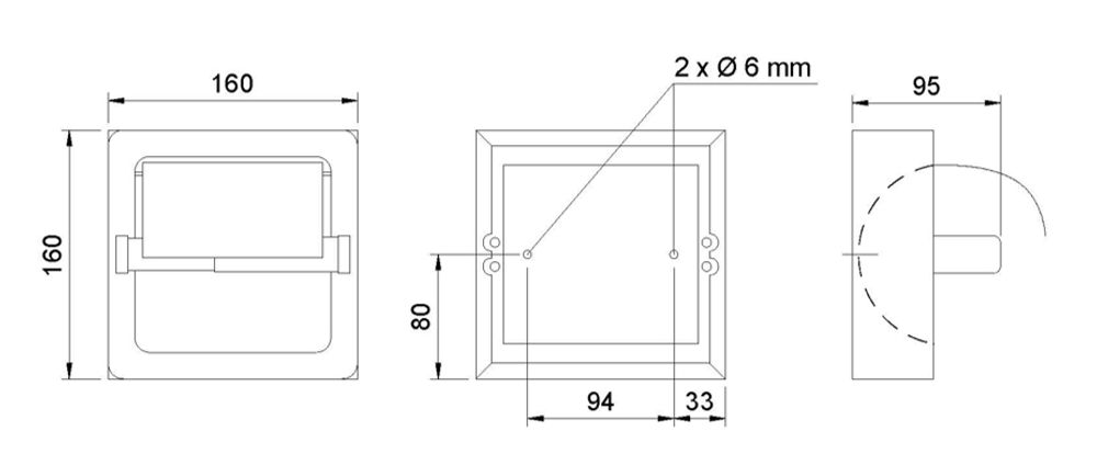 Держатель для туалетной бумаги нерж. сталь SURFACE 05007.S матовый