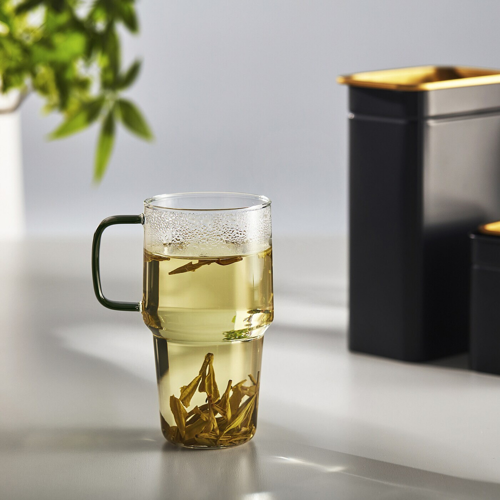 Стакан с ручкой IKEA SKINNFISK (СКИННФИСК), Стекло, 520 мл