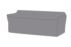 Защитный чехол на диван Касабланка, трехместный 219×82×70 см, цвет серый