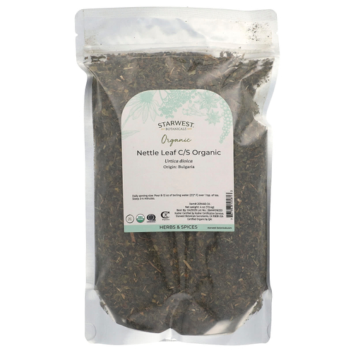 Starwest Botanicals, листья органической крапивы, нарезанные и просеянные, 113,4 г (4 унции)