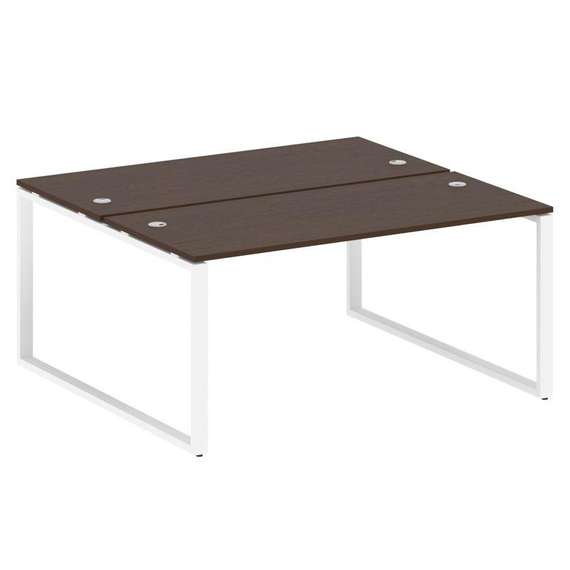 Metal System Рабочая станция на О-образном м/к БО.РАС-СП-2.4 Венге Цаво/Металл Белый 1600*1475*750