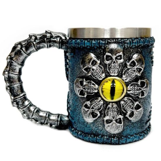 3D Кружка Черепа с глазом (металл внутри)