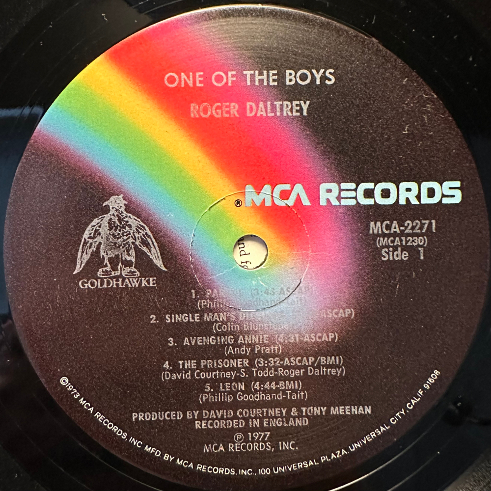 Roger Daltrey - One Of The Boys (США 1977г.)