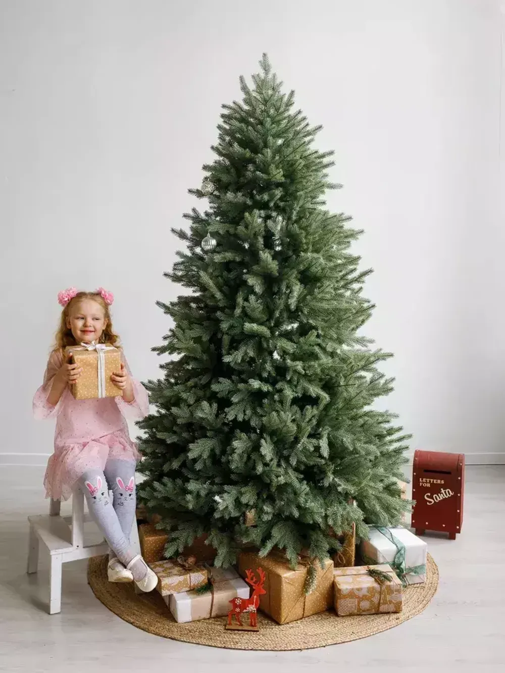 Ель искусственная голубая «Марселло» (Литая хвоя) 210 см / 2.1 м