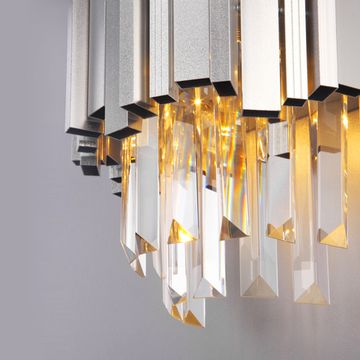 Бра 308/1 серебро/прозрачный хрусталь Strotskis Piano Bogate's