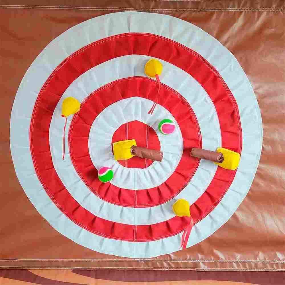 Надувной дартс «В щепки!» на подкачке, диаметр 1 м, размер 5×3,5×2,5 м